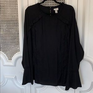 Black Bell Sleeve Blouse